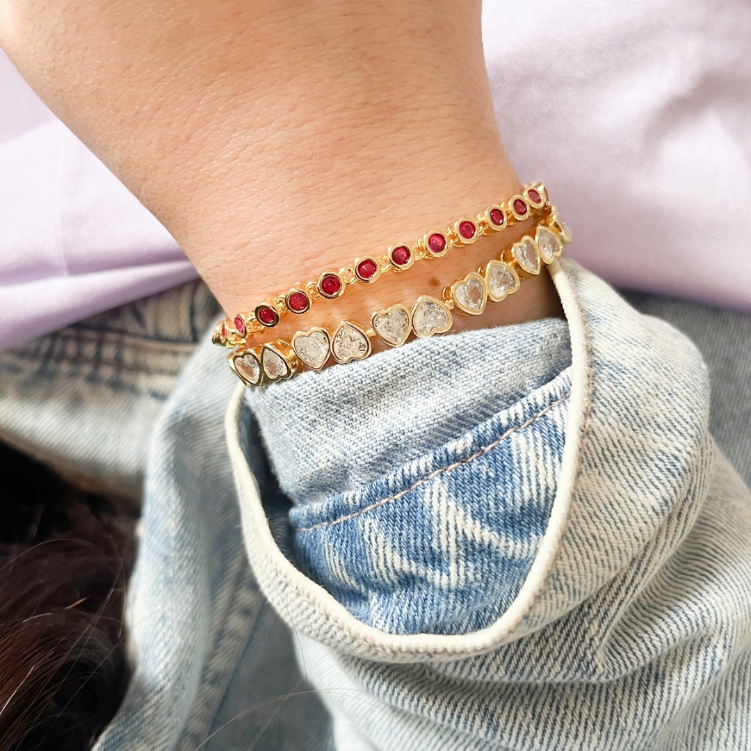 Pulsera de eslabones con circonias