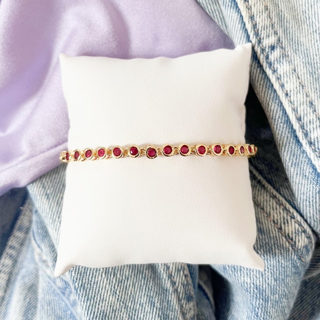Pulsera de eslabones con circonias