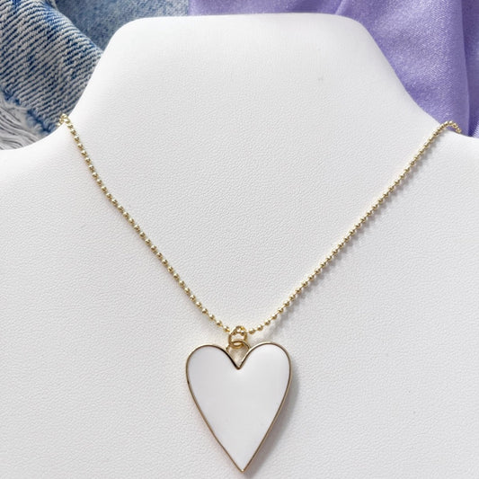 Cadena Corazón Blanco